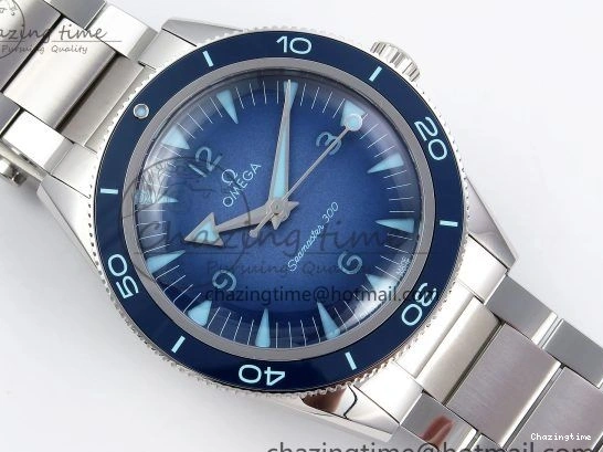 0308 Seamaster 300 Heritage VSF 1:1 Best Edition Blue Dial on SS Bracelet A8912 Super Clone Packable 7716